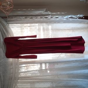 Burgundy maternity dress